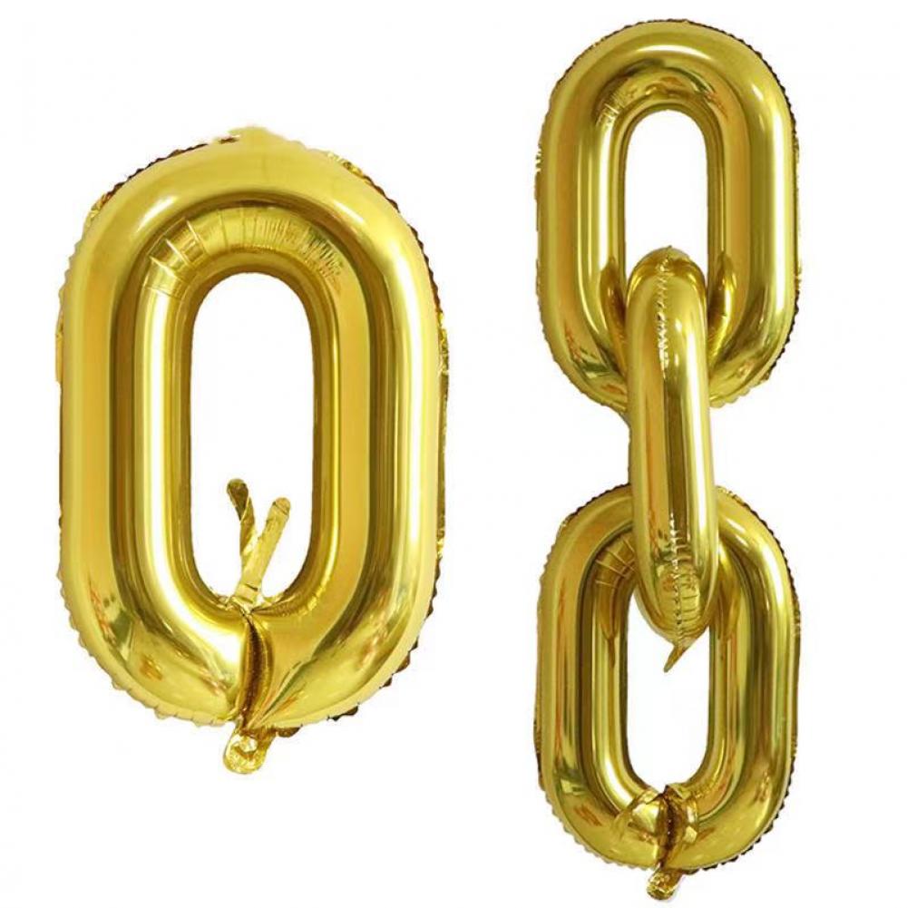 22 Inch Chain Foil Balloon Single Chain Gold (1 Piece)