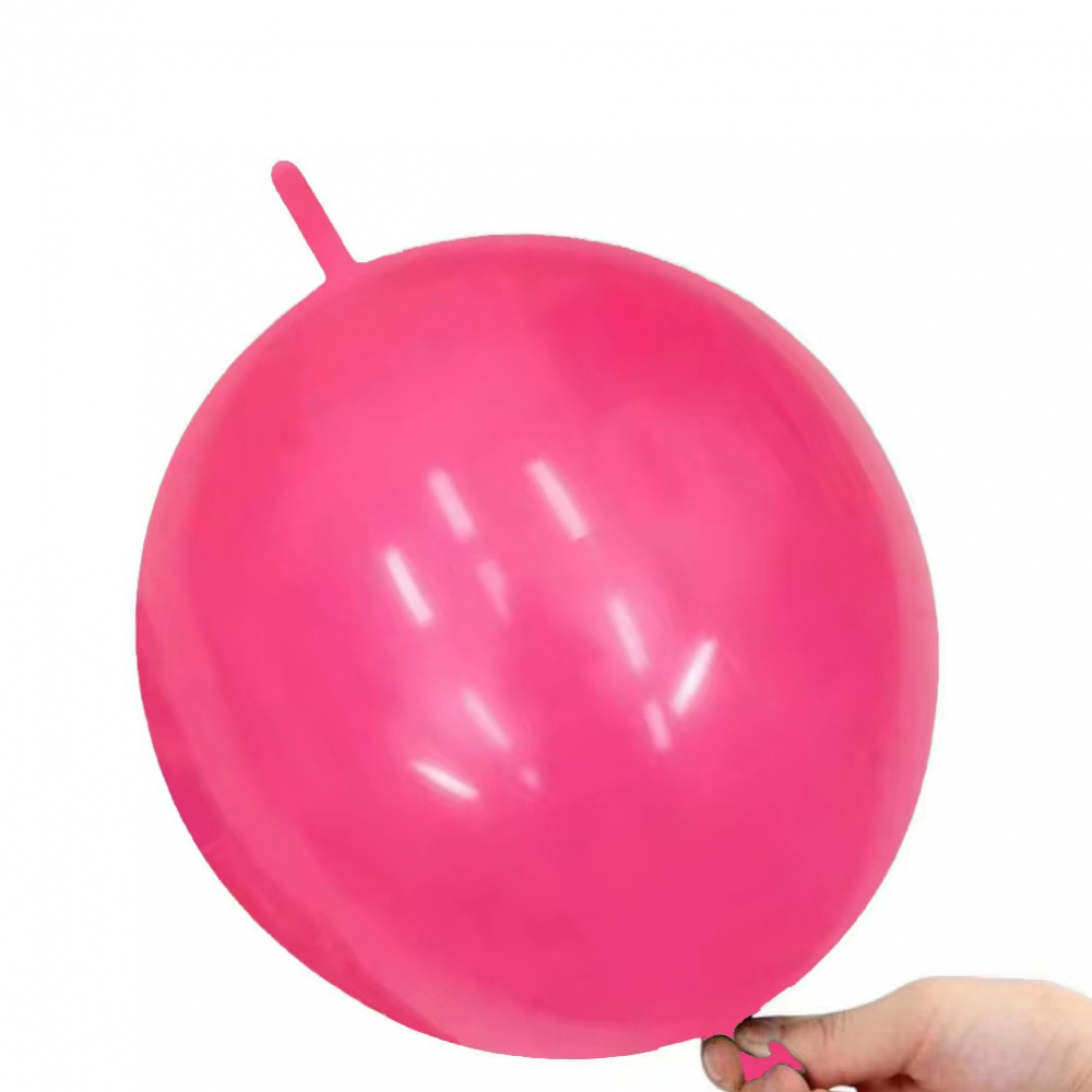 10 Inch Link Tail Latex Balloons Hot Pink (100PCS)