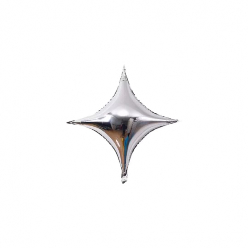 10 Inch Foil Balloon Star Shape Sliver