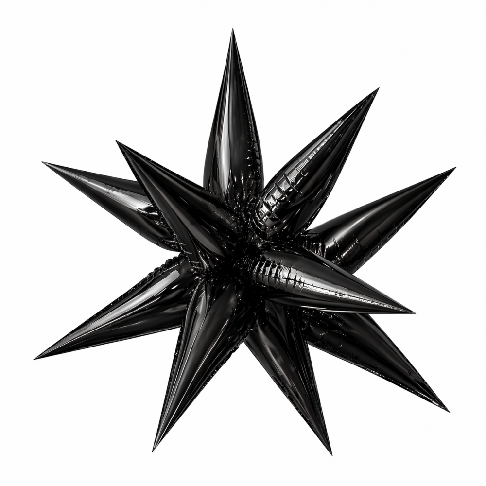 24 Inch Foil Balloon Explosion Black