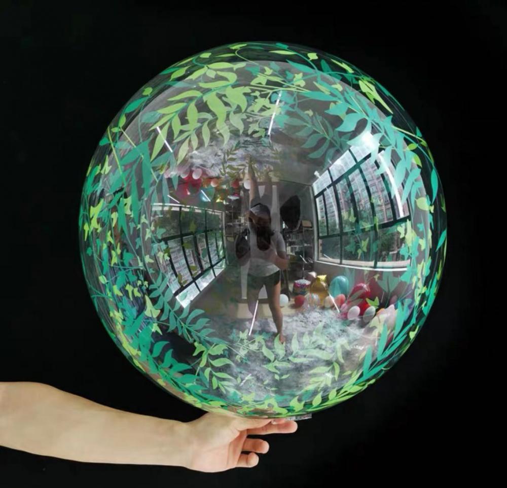 20 Inch Transparent Bubble Balloon Leaf
