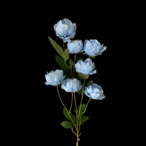 Artificial Small Peony Light Blue