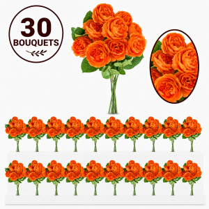 Bulk Artifical Peony Bunch -Orange (30 bunch 3.95each bunch)