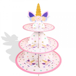 Clearance! 3-Tier Foldable Cake Stand Unicorn