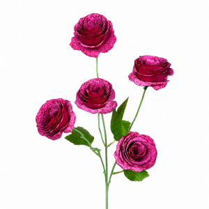 Artificial Small Rose Hot Pink