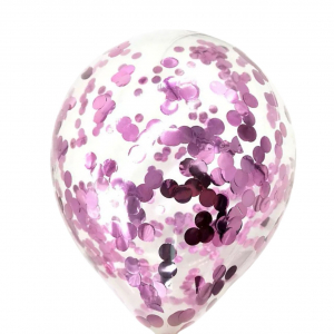 18 Inch Standard Confetti Balloon Pink