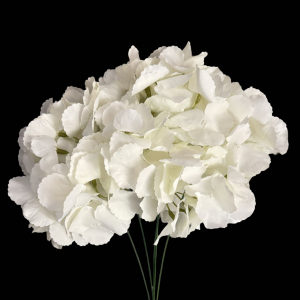 Artificial Flower Big Petal Hydrangea White Bunch