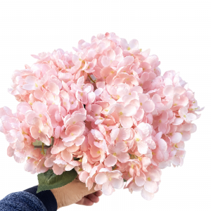 Artificial Big Hydrangea Bunch Pink (5 heads)