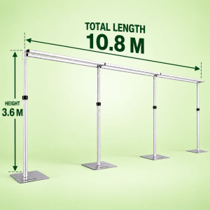 Adjustble Heavy Duty Modular Aluminium Backdrop Frame (3.6m*10.8m)