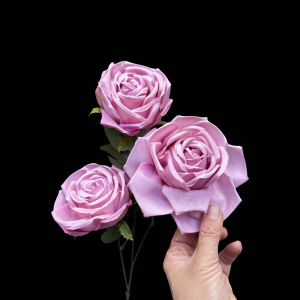 Artificial Flower Round Rose Old Rose