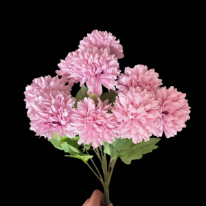 Artificial Chrysanthemum Bunch Old Rose  (9PCS)