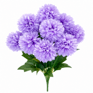 Artificial Chrysanthemum Bunch Purple  (9 heads)
