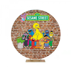 Elastic Mesh Backdrop Cover Sesame Street (2 meter)