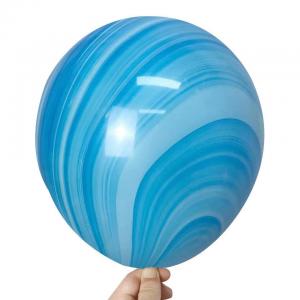 11 Inch Qualatex Marble Latex Balloon Blue (1piece)