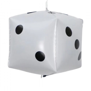 Foil Balloon Dice White