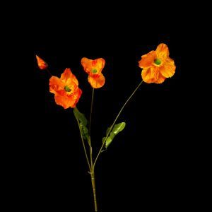 Artificial Flower Poppy Orange