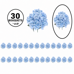 Bulk Artifical Hydrangea Bunch -Baby Blue (30 bunch 5.5 each bunch)
