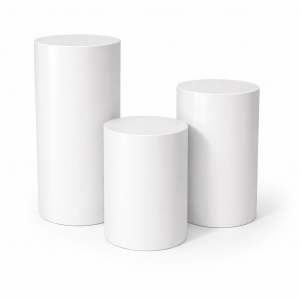 Round Plinth Set  White (3pcs)