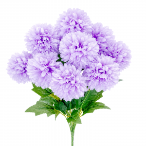 Artificial Chrysanthemum Bunch Purple  (9 heads)
