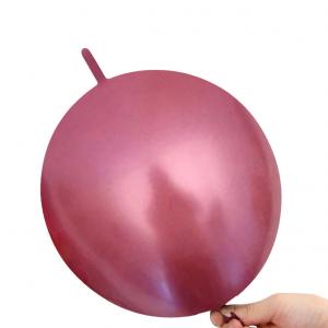 10 Inch chrome Link Tail Balloons Chrome Red (100PCS)