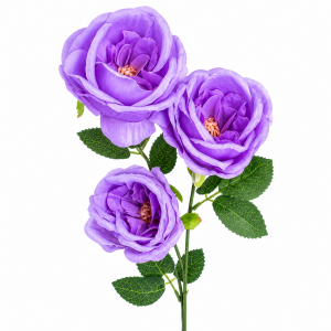 Artificial Round Rose Purple