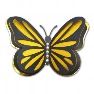 DIY Butterfly Black & Gold (32cm)