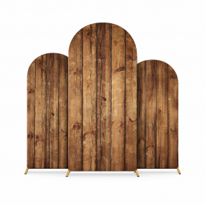 Elastic Arch Frame Cover Set Wood  (3pcs)