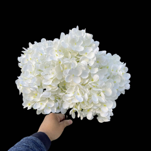 Artificial Flower Big Hydrangea White Bunch