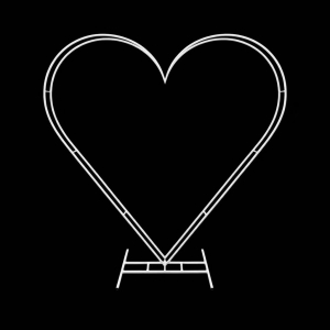 Heart Shape Stand White (2m)