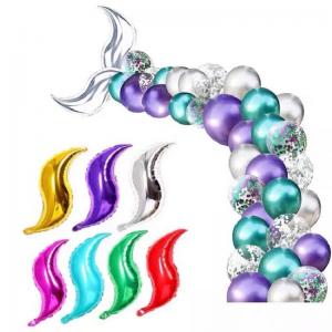 24 Inch Foil Balloon Mermaid Tail Purple