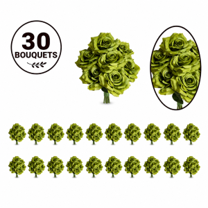 Bulk Artifical Rose Bunch -Dark Green (30 bunch 4.8 each bunch)