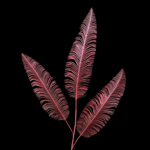 Clearance! Artificial  Leaf Hot Pink