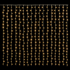 31V LED Curtain String Lights &ndash; Warm White (3m*3m)