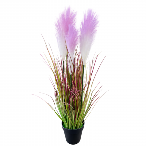 Clearance! Artificial Reed Bunch with Plastic Flowerpot (75cm)