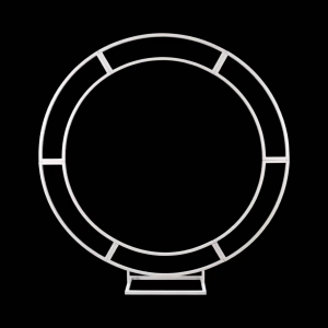 Round Arch Stand White (1.8m)