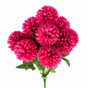 Artificial Chrysanthemum Bunch Hot Pink (9 heads)