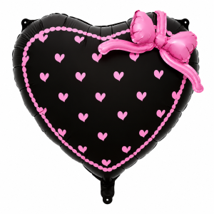 22 Inch Black Heart Foil Balloon