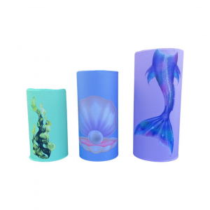 Printed Elastic Plinth Cover Mermaid(3PCS)