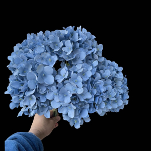 Artificial Flower Big Hydrangea Blue Bunch