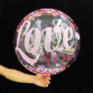 20 Inch Transparent Bubble Balloon Love