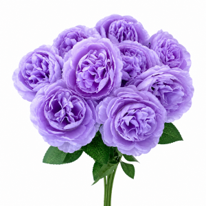 Artificial Peony Bunch Purple (9 heads)