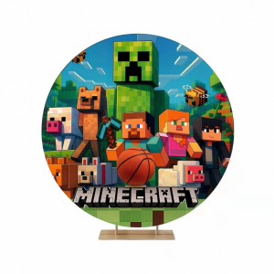 Elastic Mesh Backdrop Cover Minecraft  (2 meter)