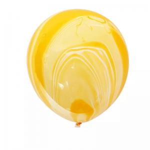12 Inch Design Marble Latex Balloons Yellow (100PCS)