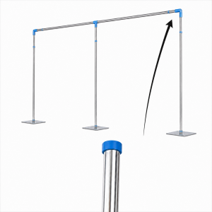 Adjustble Square Arch Stand Sliver Pole (4m)