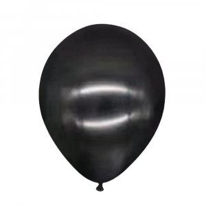 5 Inch Pearl Latex Balloon Black  (10PCS)
