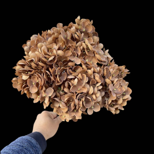 Artificial Flower Big Hydrangea Brown