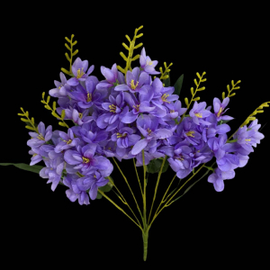 Artificial Flower Freesia Bunch Purple  (9pcs)