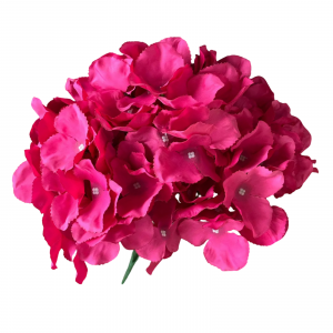 Artificial Big Petal Hydrangea Bunch Hot Pink (5 heads)