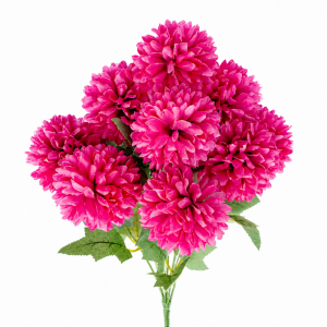 Artificial Chrysanthemum Bunch Hot Pink (9 heads)