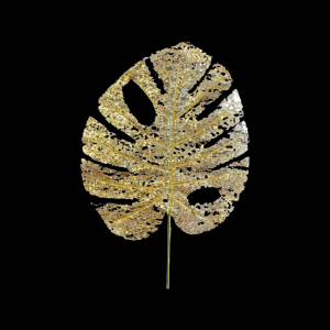 Artificial Turtle Leaf  Sparkling Gold